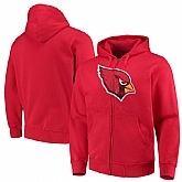 Men's Arizona Cardinals G III Sports by Carl Banks Primary Logo Full Zip Hoodie Cardinal,baseball caps,new era cap wholesale,wholesale hats